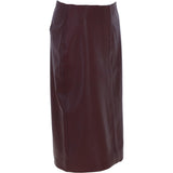 Stylish Leather Pencil Skirt Burgandy: skirt 23