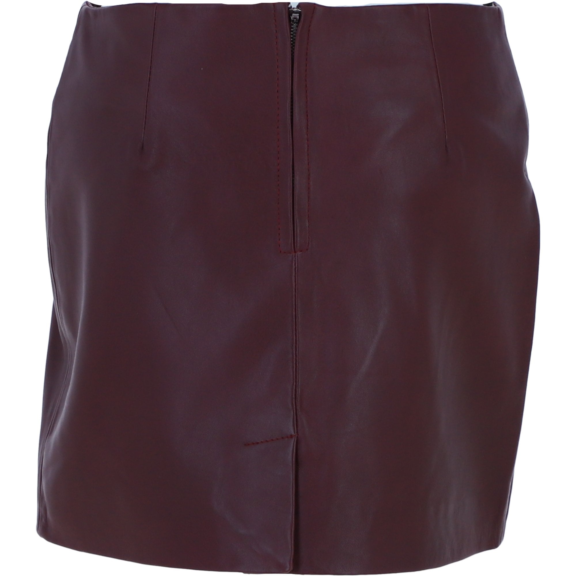 Stylish Leather Pencil Skirt Burgandy: skirt 14