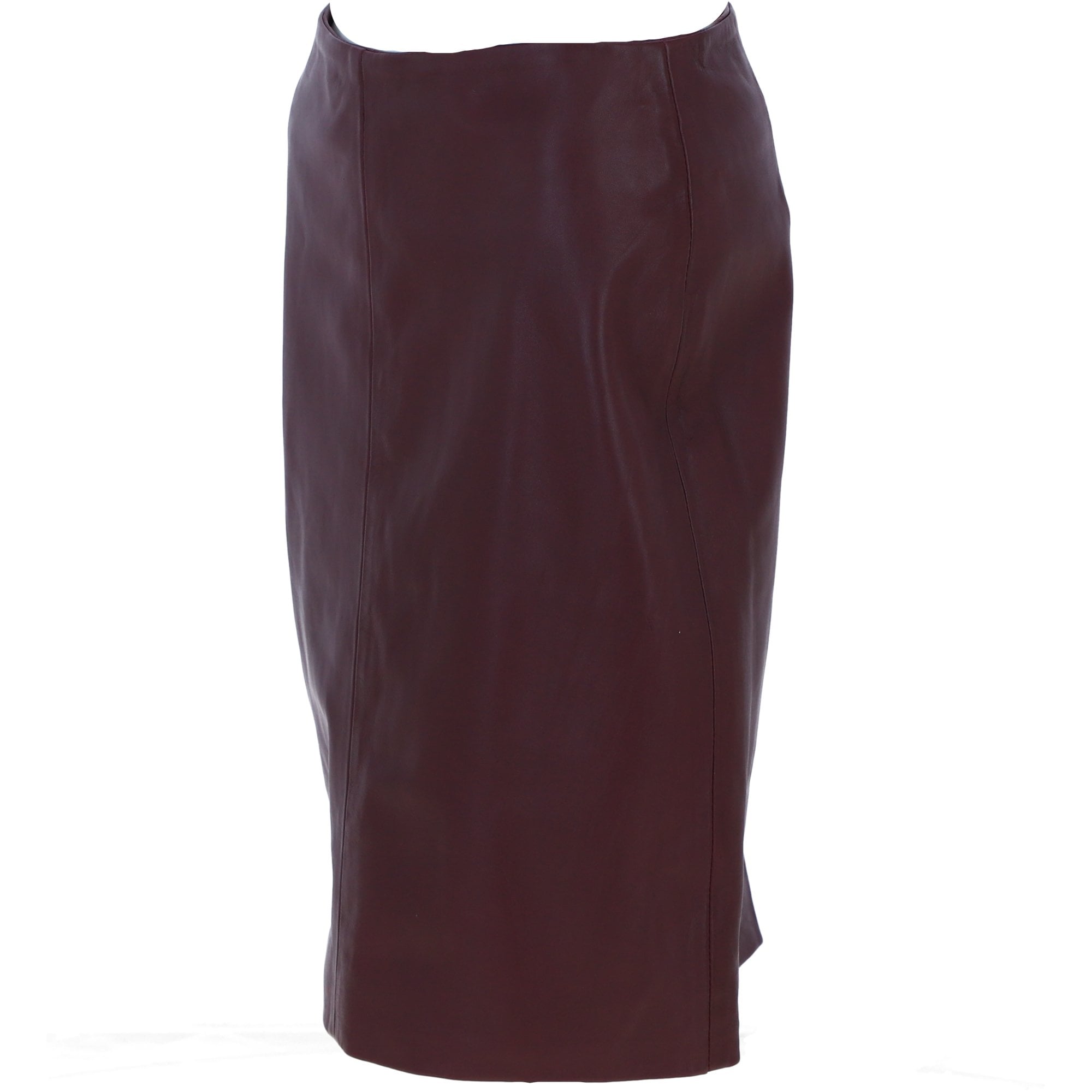 Stylish Leather Pencil Skirt Burgandy: skirt 21