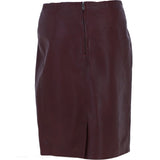Stylish Leather Pencil Skirt Burgandy: skirt 21