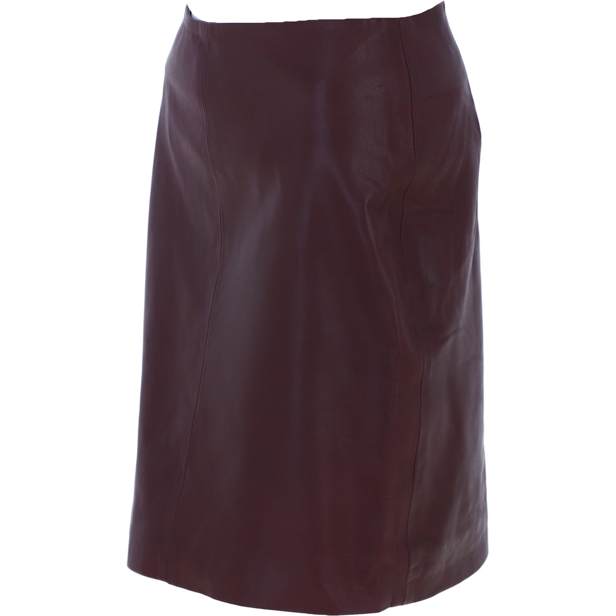 Stylish Leather Pencil Skirt Burgandy: skirt 18