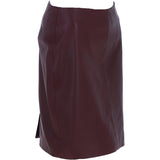 Stylish Leather Pencil Skirt Burgandy: skirt 18
