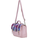 Ashwood Leather & Harris Tweed® Cloth Large Satchel Bag with Twist Lock Baby/Pink: TW-35-15-BP
