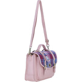 Ashwood Leather & Harris Tweed® Cloth Large Satchel Bag with Twist Lock Baby/Pink: TW-35-15-BP