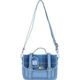 Ashwood Leather & Harris Tweed® Cloth Large Satchel Bag with Twist Lock Baby/Blue: TW-35-19-BB