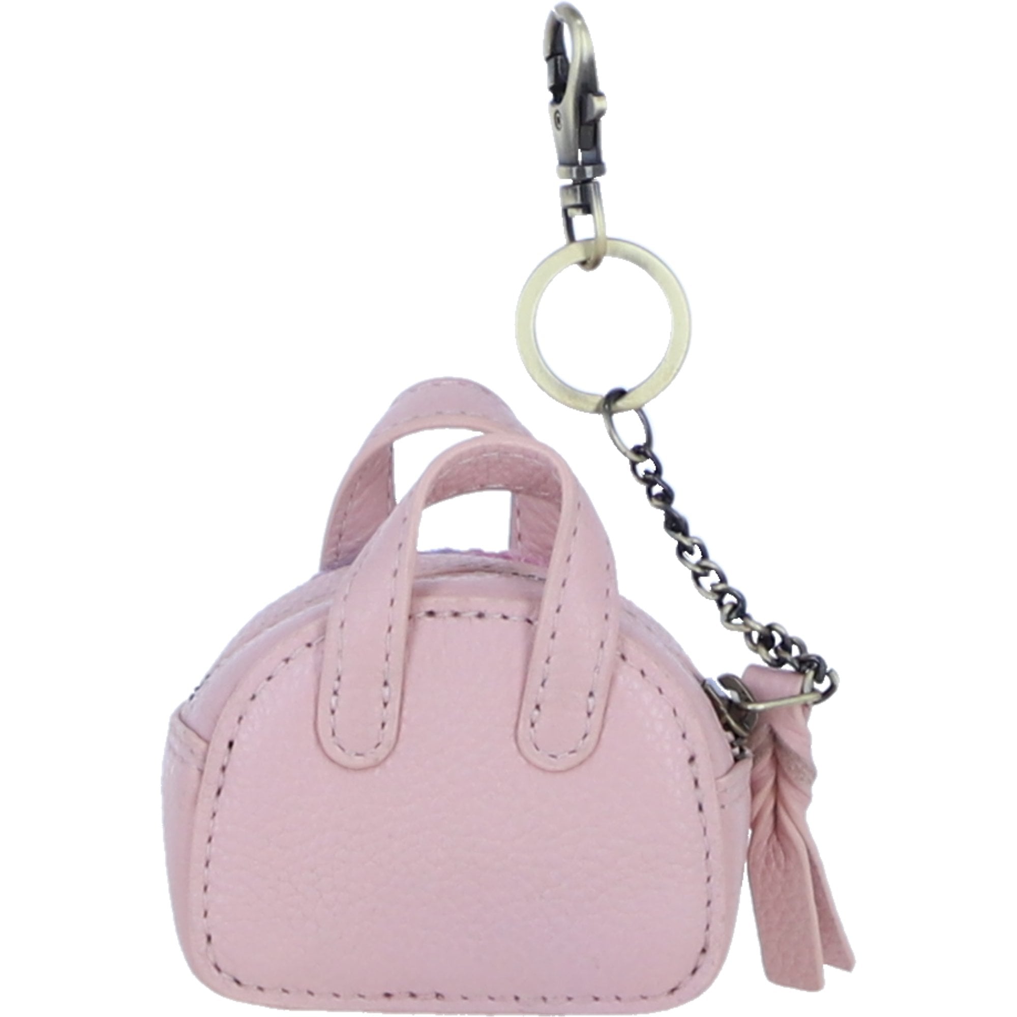 Ashwood Leather & Harris Tweed® Cloth Micro Handbag Keychain Baby/Pink: TW-50-15-BP