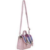 Ashwood Leather & Harris Tweed® Cloth Small Satchel Bag with Twist Lock Baby Pink: TW-33-15-bp