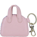 Ashwood Leather & Harris Tweed® Cloth Flat Miniature Handbag Keyring baby pink : TW-51-15-bp