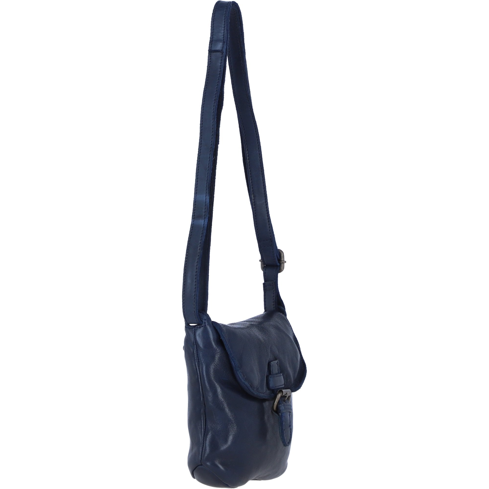 Luxury Small Leather Flight Bag Navy: D-90
