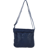 Tablet Friendly Medium Vintage Leather Bag Navy: D-91