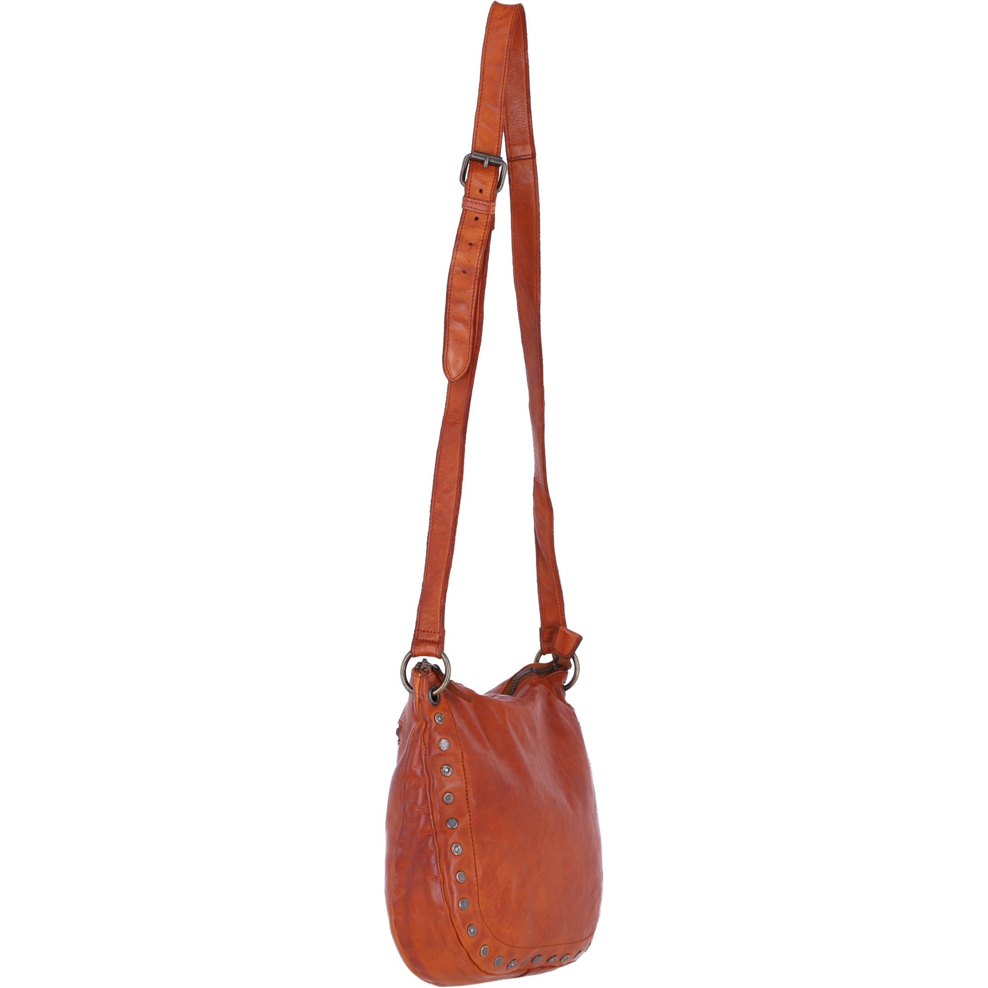 Ashwood Leather Crossbody Shoulder Bag with Stud Detail in Tan: D-53