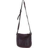 Ashwood Leather Crossbody Shoulder Bag with Stud Detail in Brandy: D-53