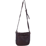 Ashwood Leather Crossbody Shoulder Bag with Stud Detail in Brandy: D-53