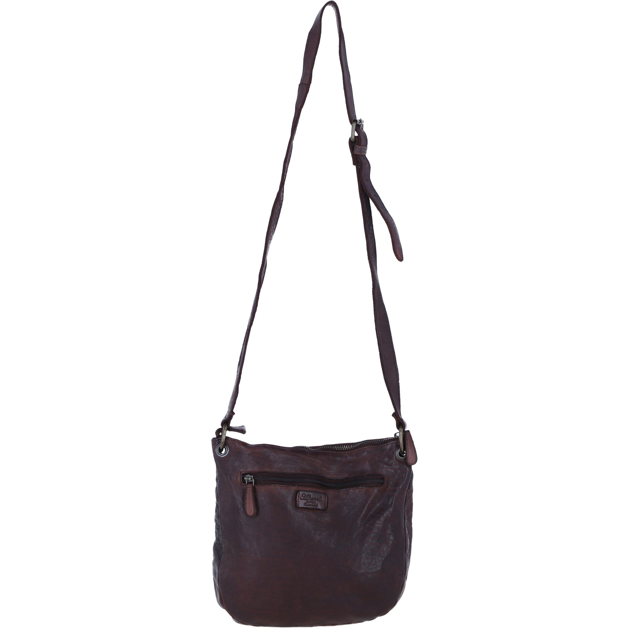 Ashwood Leather Crossbody Shoulder Bag with Stud Detail in Brandy: D-53