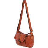 Ashwood Leather Vintage Crossbody Shoulder Bag in Tan: D-51