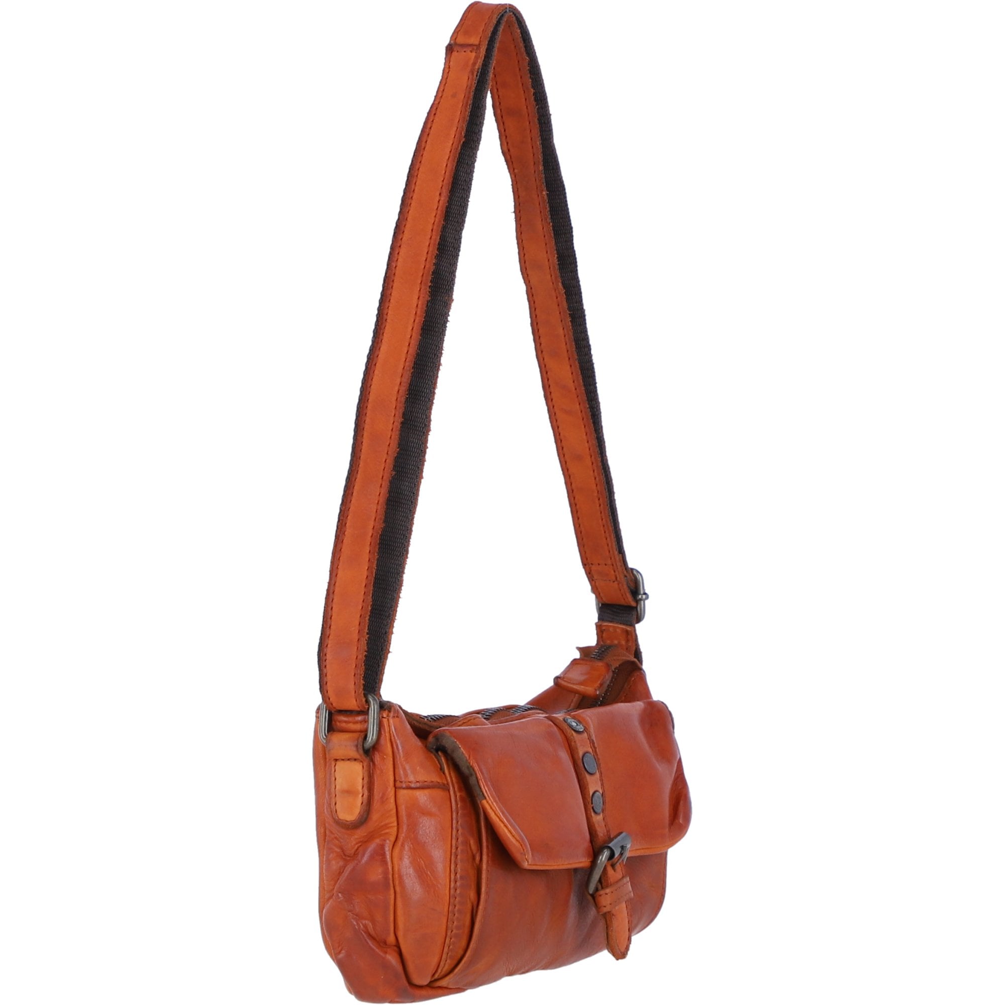 Ashwood Leather Vintage Crossbody Shoulder Bag in Tan: D-51