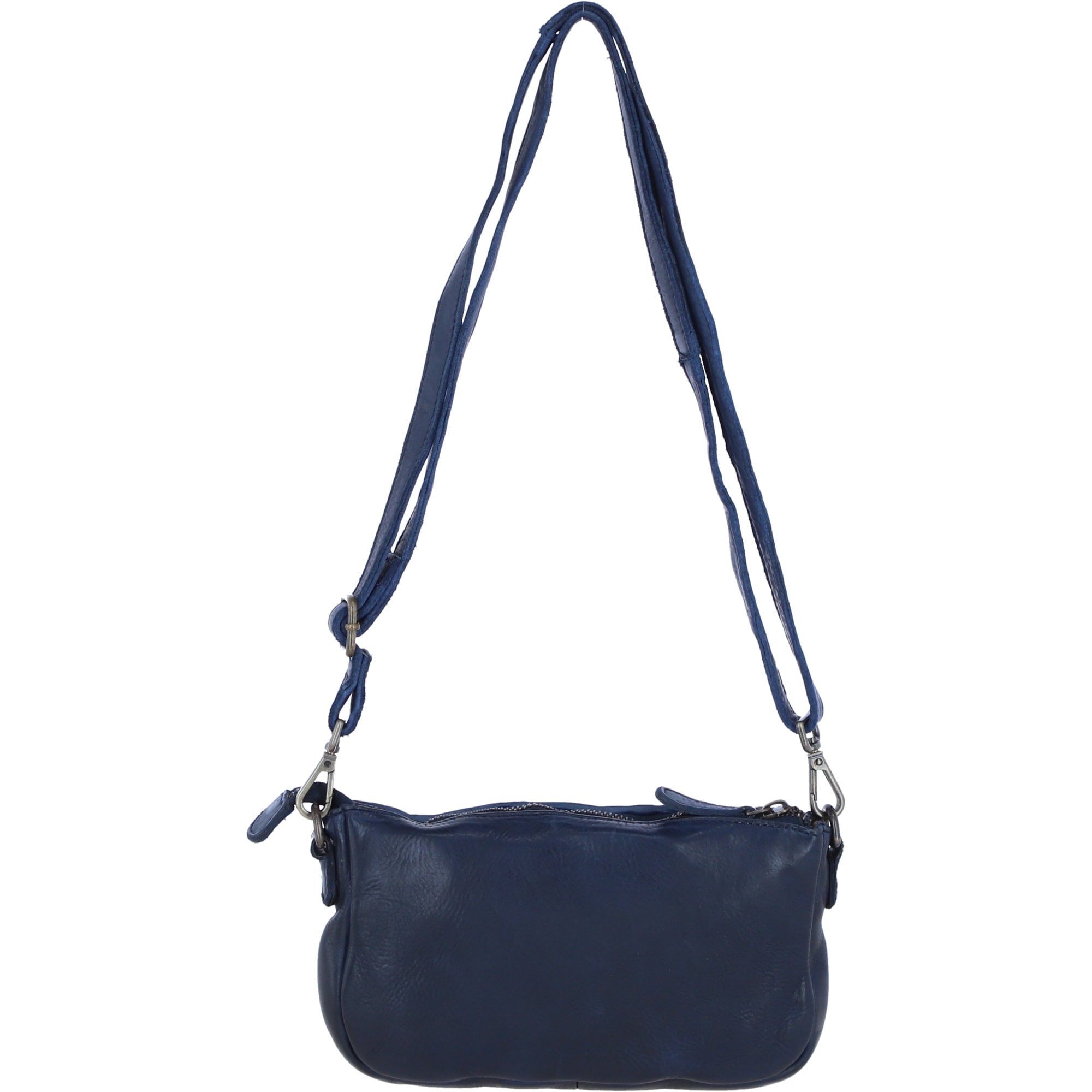 Ashwood Leather Woven Design Compact Crossbody X Clutch Bag in Navy: W-22
