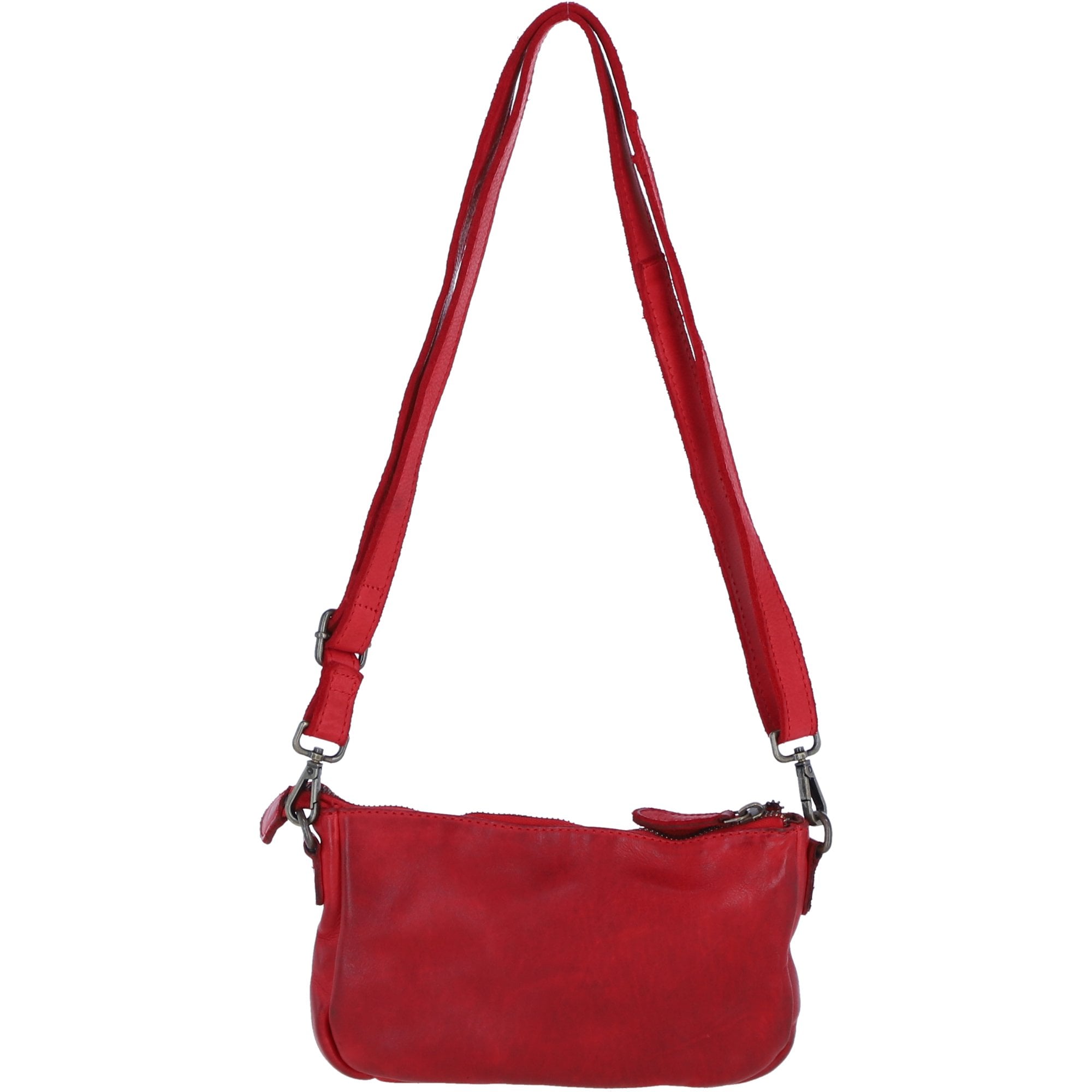 Ashwood Leather Woven Design Compact Crossbody X Clutch Bag in Red: W-22