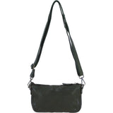 Ashwood Leather Woven Design Compact Crossbody X Clutch Bag in Green: W-22