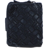 Ashwood Leather Woven Design Purse with Multiple Card Slots, Zip Pocket and Bi-Fold Compartment in Black: W-20