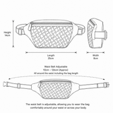 Ashwood Leather Woven Design Waist Bag with Multiple Zip Pockets in Red: W-21
