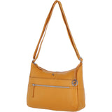 Leather Shoulder Bag with Zip & Magnetic Pocket Yellow: Meath