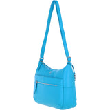 Leather Shoulder Bag with Zip & Magnetic Pocket Viking Blue: Meath
