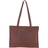 Ashwood Leather Women’s Genuine Leather Tote Bag with Rear Slip Pocket in Cognac: MALLOW