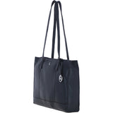 Ashwood Leather Women’s Genuine Leather Tote Bag with Rear Slip Pocket in Black: MALLOW