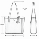 Ashwood Leather Women’s Genuine Leather Shoulder Bag with Silver Hardware in Black: Ballina
