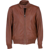 Ashwood Men's Real Light Weight Leather Regular Fit Bomber Jacket Tan: G Bomber II