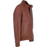 Ashwood Men's Real Light Weight Leather Regular Fit Bomber Jacket Tan: G Bomber II