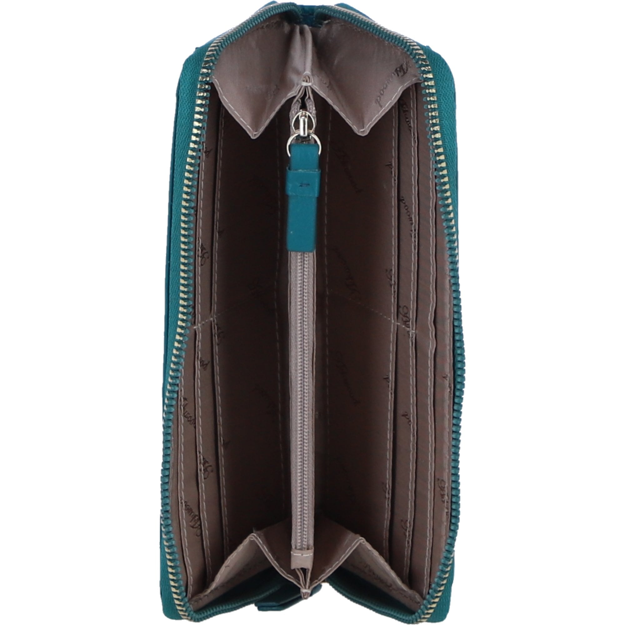 Large Leather Zip Around Note And Coin Purse Deep Lake: Ash-12
