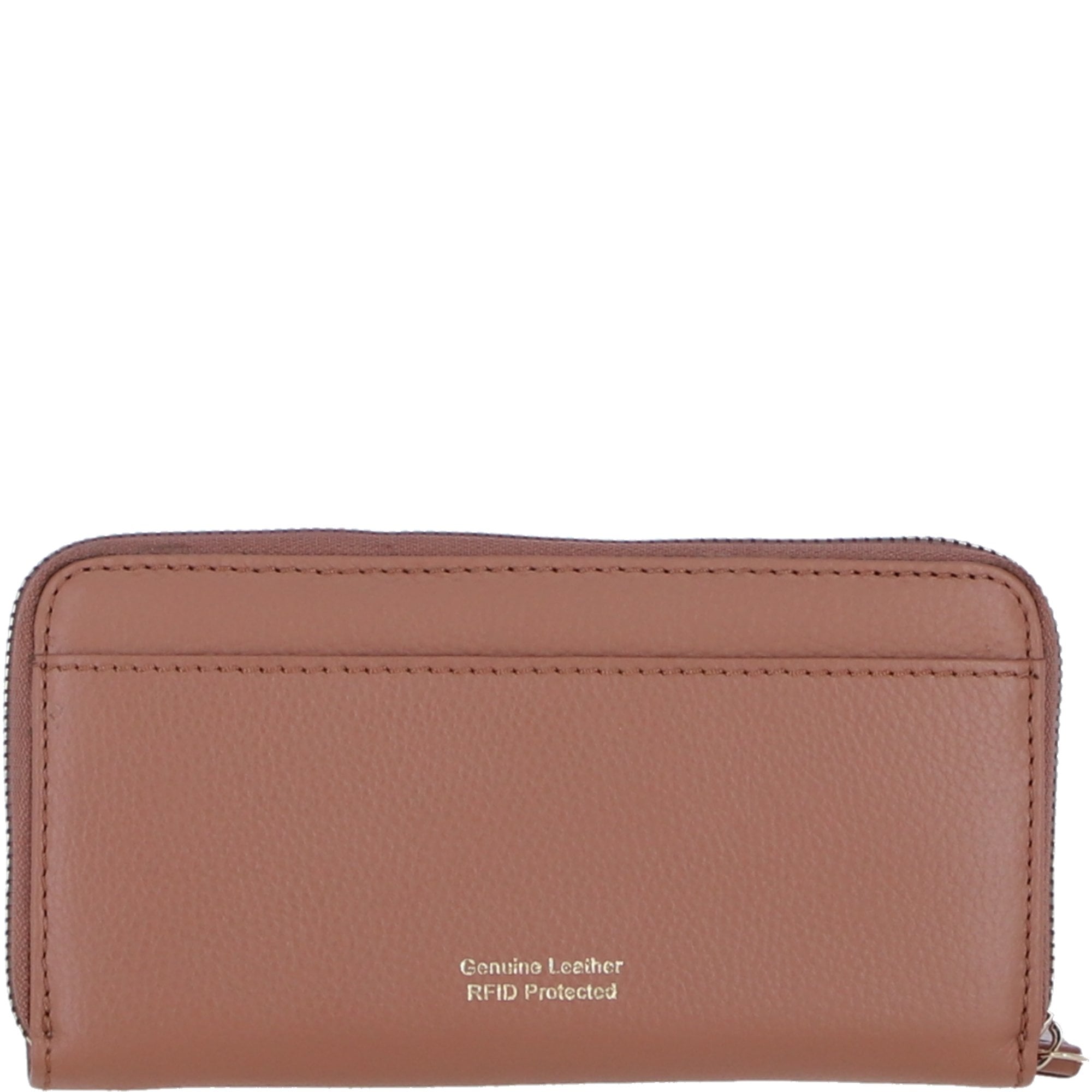 Large Leather Zip Around Note And Coin Purse Butterscotch: Ash-12