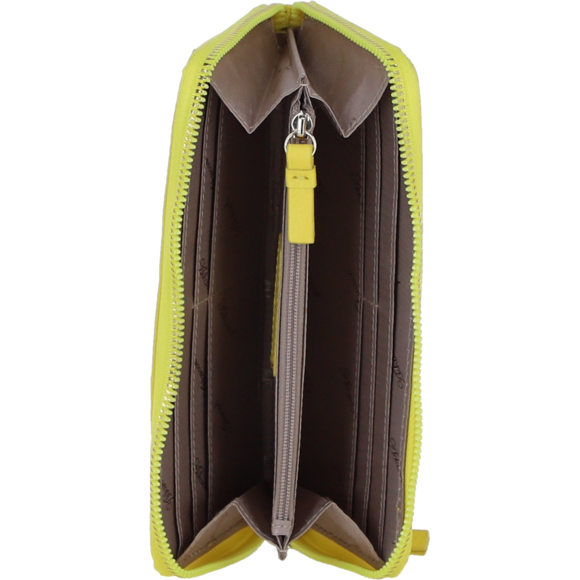 Large Leather Zip Around Note And Coin Purse Aurora: Ash-12