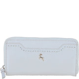 Large Leather Zip Around Note And Coin Purse Sand: Ash-17