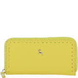 Large Leather Zip Around Note And Coin Purse Aurora: Ash-09