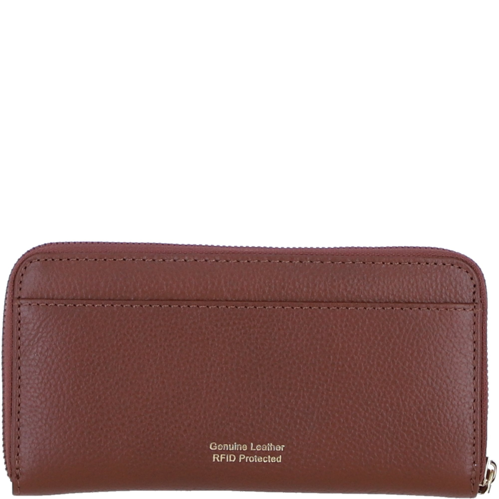 Large Leather Zip Around Note And Coin Purse Tan: Ash-17