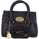 Exquisite Genuine Leather Small Shoulder X HandBag for Women in Brown: L-37