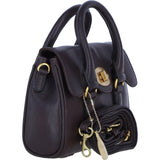Exquisite Genuine Leather Small Shoulder X HandBag for Women in Brown: L-37