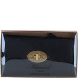 Exquisite Genuine Leather Large Purse with Twist Lock in Black: L-31
