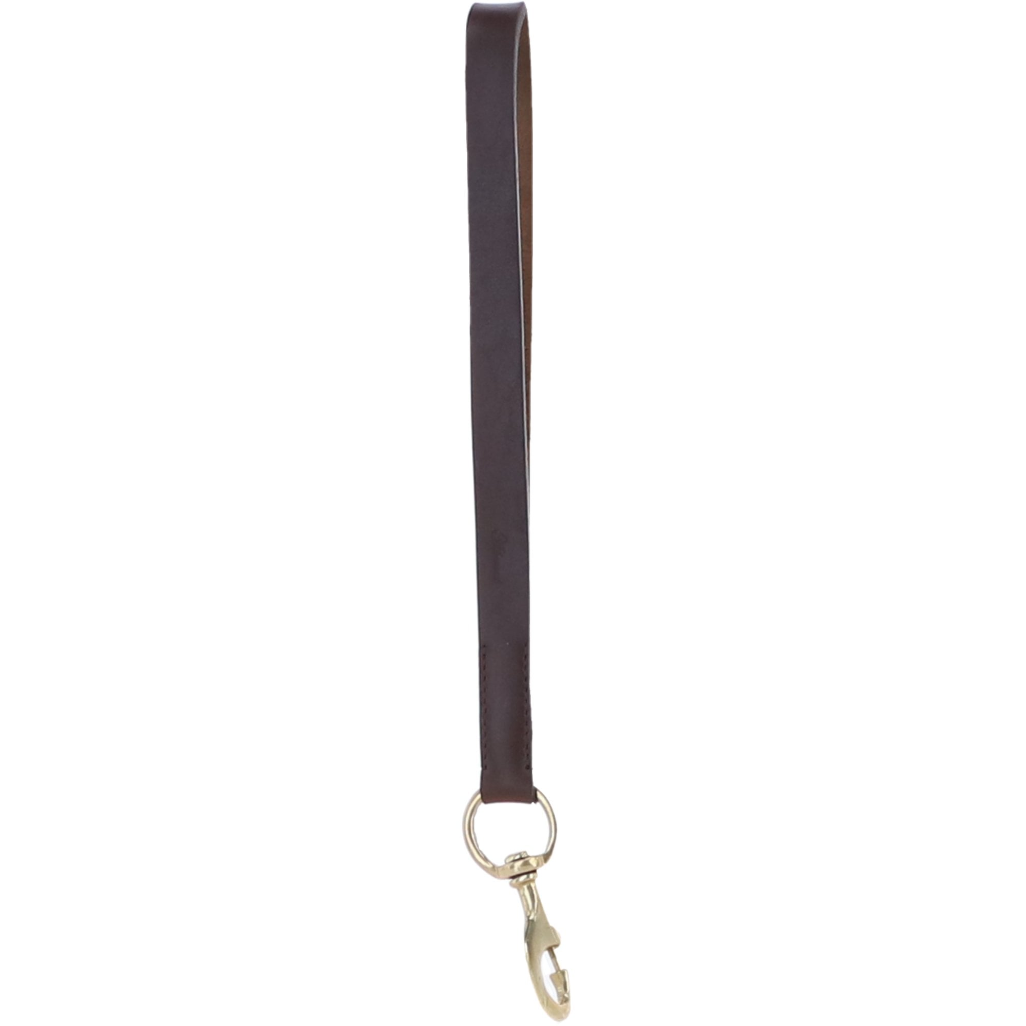 Genuine Leather Short Traffic Lead with Solid Brass Trigger Clasp in Brown – K9-L11
