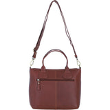 Versatile Ashwood Leather & Harris Tweed® Cloth Shoulder Bag Tan/Purple: TW-22-13-TP