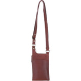 Ashwood Leather & Harris Tweed® Cloth elegance Crossbody Bag Tan/Purple: TW-20-13-TP