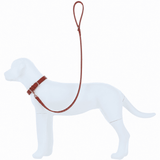 Genuine Leather Pet Leash with Gold Hardware in Tan: K9-L01