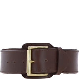 Ashwood Leather Dog Collar with Grab Handle in Brown: K9-C04