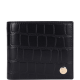 Ashwood Leather Croc Embossed Wallet & Card Holder Gift Set in Black: 30933