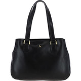 Ashwood Womens Three Section Leather Shoulder Bag Black: V-31