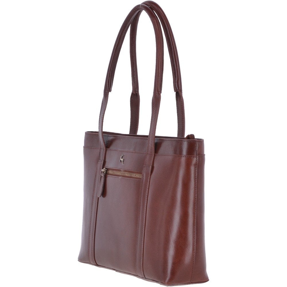 Vegetable Tanned Leather Bag Chestnut: V-23