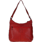 Ashwood Vintage Woven Leather Shoulder Bag Red: D-77